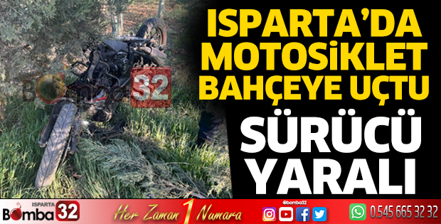 Isparta’da motosiklet kazası