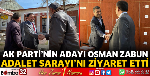 Osman Zabun, Adalet Sarayı'nda personeli ziyaret etti